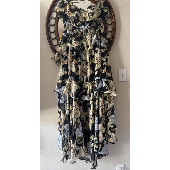 ASTR the label strapless Floral Ruffle Maxi Dress size XL - Picture 2 of 7